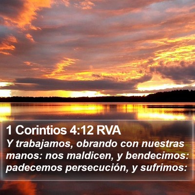 1 Corintios 4:12 RVA Bible Verse Image