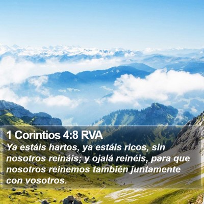 1 Corintios 4:8 RVA Bible Verse Image