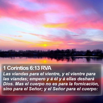 1 Corintios 6:13 RVA Bible Verse Image