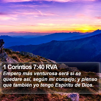 1 Corintios 7:40 RVA Bible Verse Image