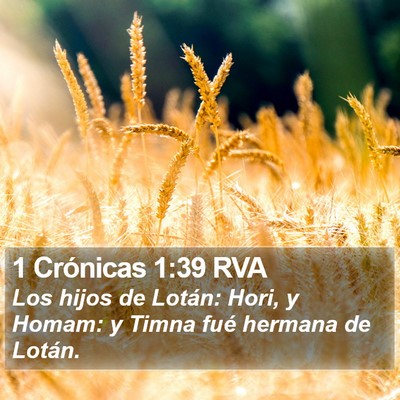 1 Crónicas 1:39 RVA Bible Verse Image