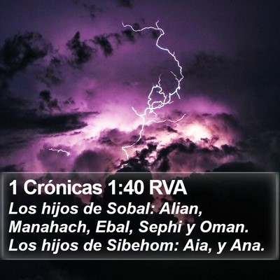 1 Crónicas 1:40 RVA Bible Verse Image