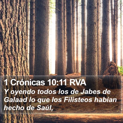 1 Crónicas 10:11 RVA Bible Verse Image