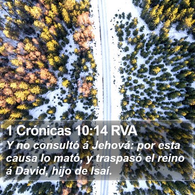 1 Crónicas 10:14 RVA Bible Verse Image