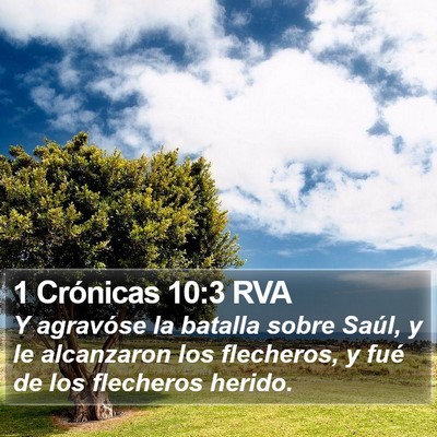 1 Crónicas 10:3 RVA Bible Verse Image