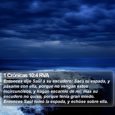 1 Crónicas 10:4 RVA Bible Verse Image