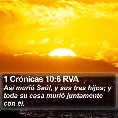 1 Crónicas 10:6 RVA Bible Verse Image