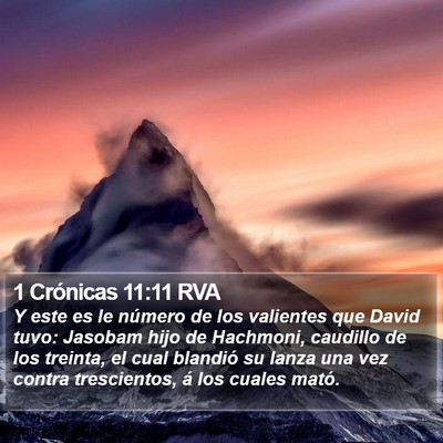 1 Crónicas 11:11 RVA Bible Verse Image