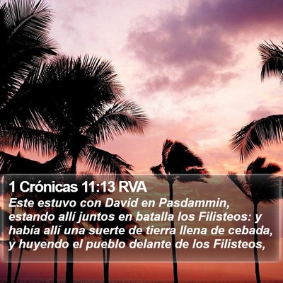 1 Crónicas 11:13 RVA Bible Verse Image