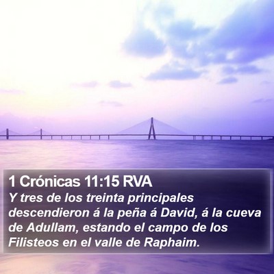 1 Crónicas 11:15 RVA Bible Verse Image