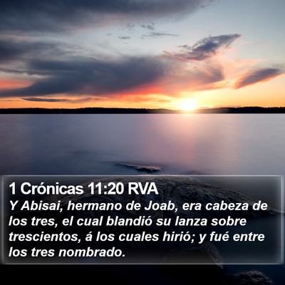 1 Crónicas 11:20 RVA Bible Verse Image