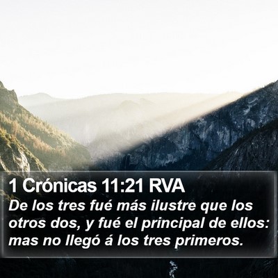 1 Crónicas 11:21 RVA Bible Verse Image