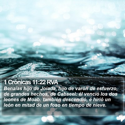 1 Crónicas 11:22 RVA Bible Verse Image