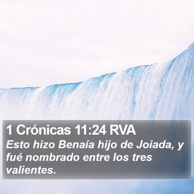 1 Crónicas 11:24 RVA Bible Verse Image