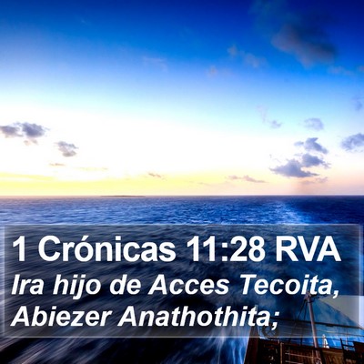 1 Crónicas 11:28 RVA Bible Verse Image