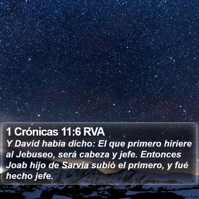 1 Crónicas 11:6 RVA Bible Verse Image