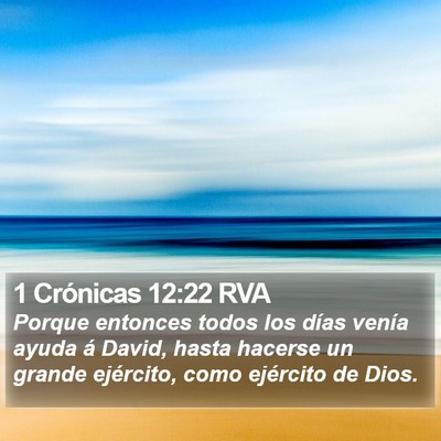 1 Crónicas 12:22 RVA Bible Verse Image