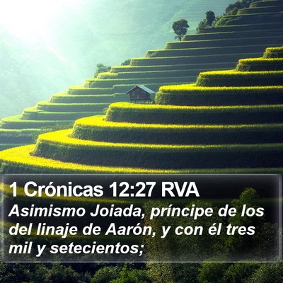 1 Crónicas 12:27 RVA Bible Verse Image