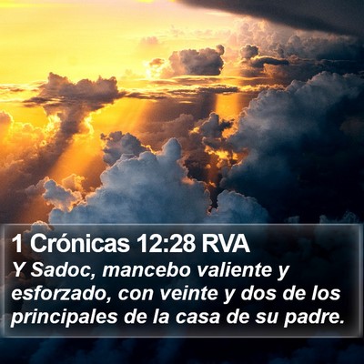 1 Crónicas 12:28 RVA Bible Verse Image