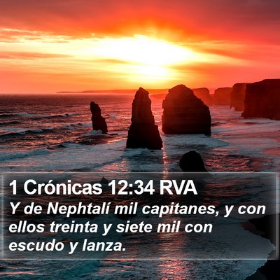 1 Crónicas 12:34 RVA Bible Verse Image