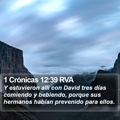1 Crónicas 12:39 RVA Bible Verse Image