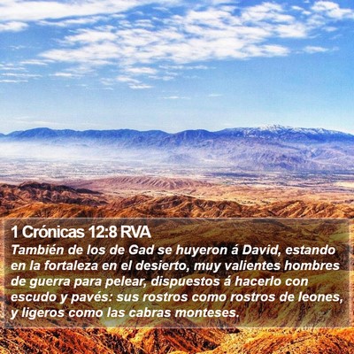 1 Crónicas 12:8 RVA Bible Verse Image