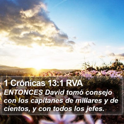 1 Crónicas 13:1 RVA Bible Verse Image