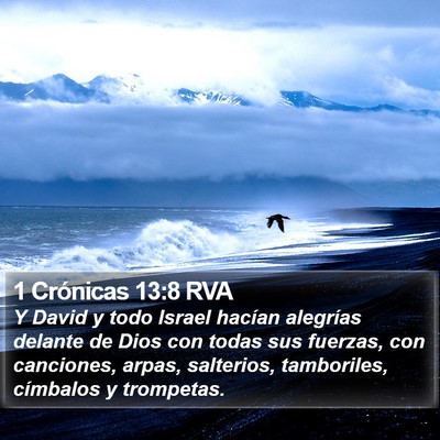 1 Crónicas 13:8 RVA Bible Verse Image