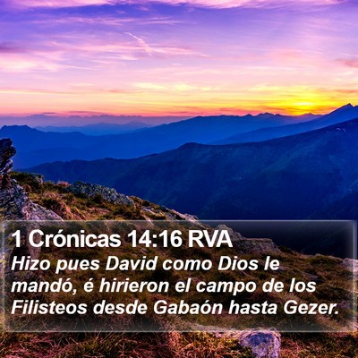 1 Crónicas 14:16 RVA Bible Verse Image