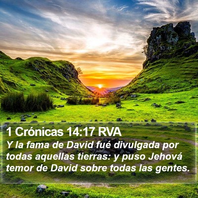1 Crónicas 14:17 RVA Bible Verse Image