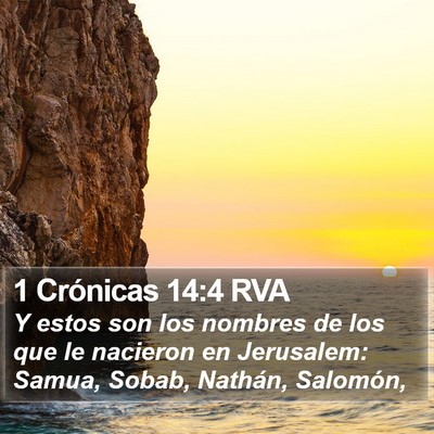 1 Crónicas 14:4 RVA Bible Verse Image