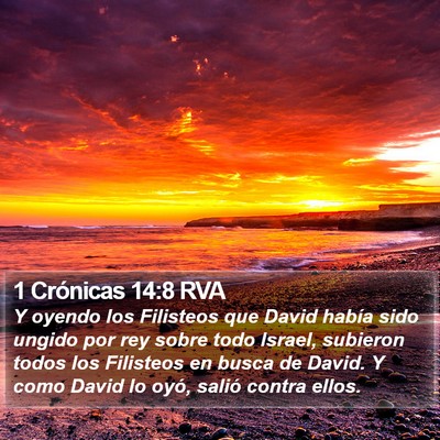 1 Crónicas 14:8 RVA Bible Verse Image
