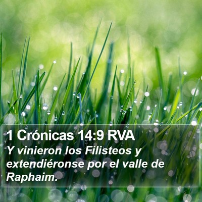 1 Crónicas 14:9 RVA Bible Verse Image