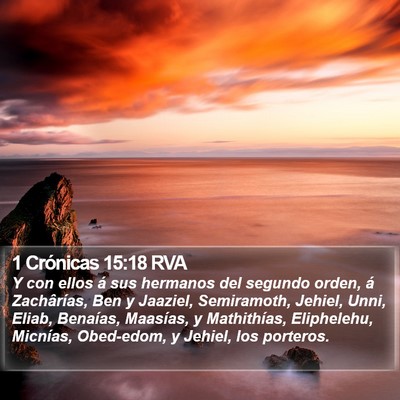 1 Crónicas 15:18 RVA Bible Verse Image