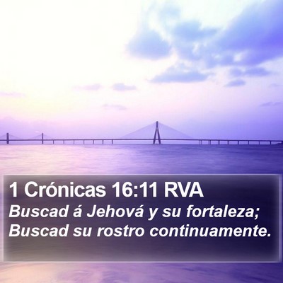 1 Crónicas 16:11 RVA Bible Verse Image