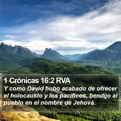 1 Crónicas 16:2 RVA Bible Verse Image
