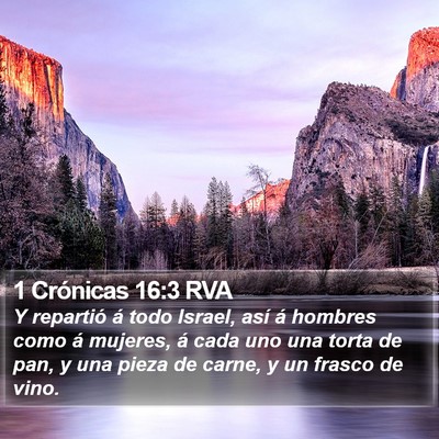1 Crónicas 16:3 RVA Bible Verse Image