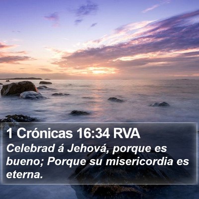 1 Crónicas 16:34 RVA Bible Verse Image