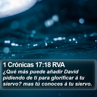 1 Crónicas 17:18 RVA Bible Verse Image