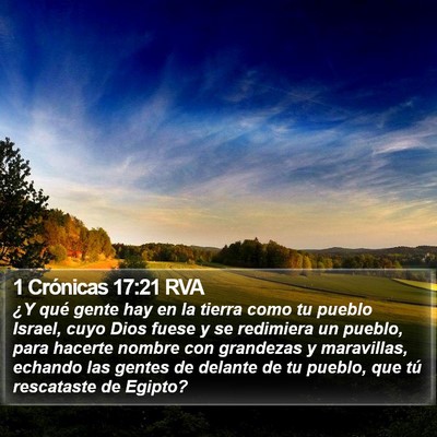 1 Crónicas 17:21 RVA Bible Verse Image