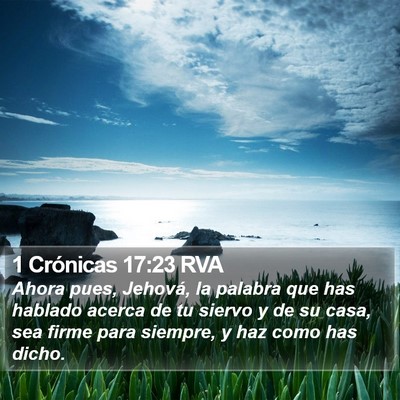 1 Crónicas 17:23 RVA Bible Verse Image