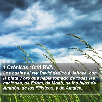 1 Crónicas 18:11 RVA Bible Verse Image