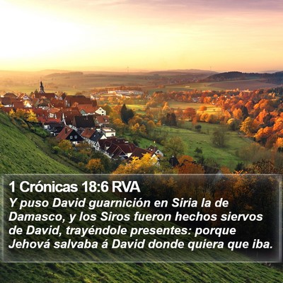 1 Crónicas 18:6 RVA Bible Verse Image