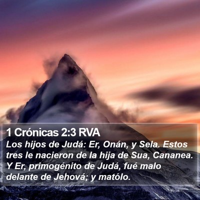 1 Crónicas 2:3 RVA Bible Verse Image