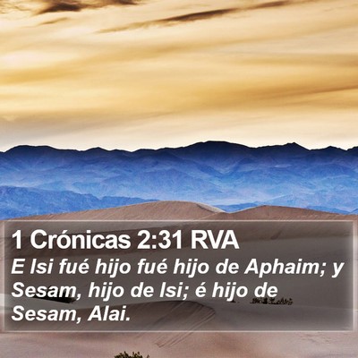 1 Crónicas 2:31 RVA Bible Verse Image