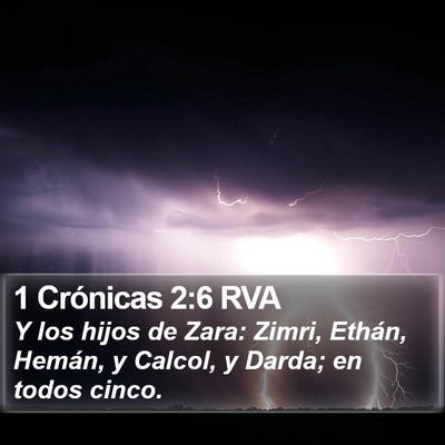 1 Crónicas 2:6 RVA Bible Verse Image