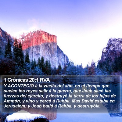 1 Crónicas 20:1 RVA Bible Verse Image