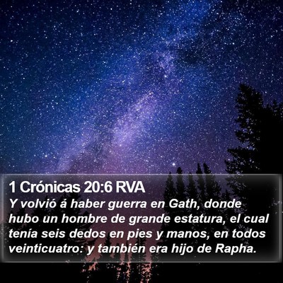 1 Crónicas 20:6 RVA Bible Verse Image