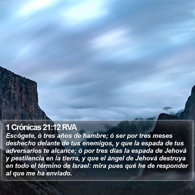 1 Crónicas 21:12 RVA Bible Verse Image