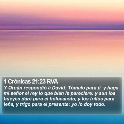 1 Crónicas 21:23 RVA Bible Verse Image